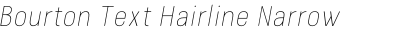 Bourton Text Hairline Narrow Italic